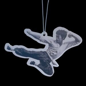 Bruce Lee Flying Sidekick Air Freshener | Fresh Aura Merch | New Car Scent